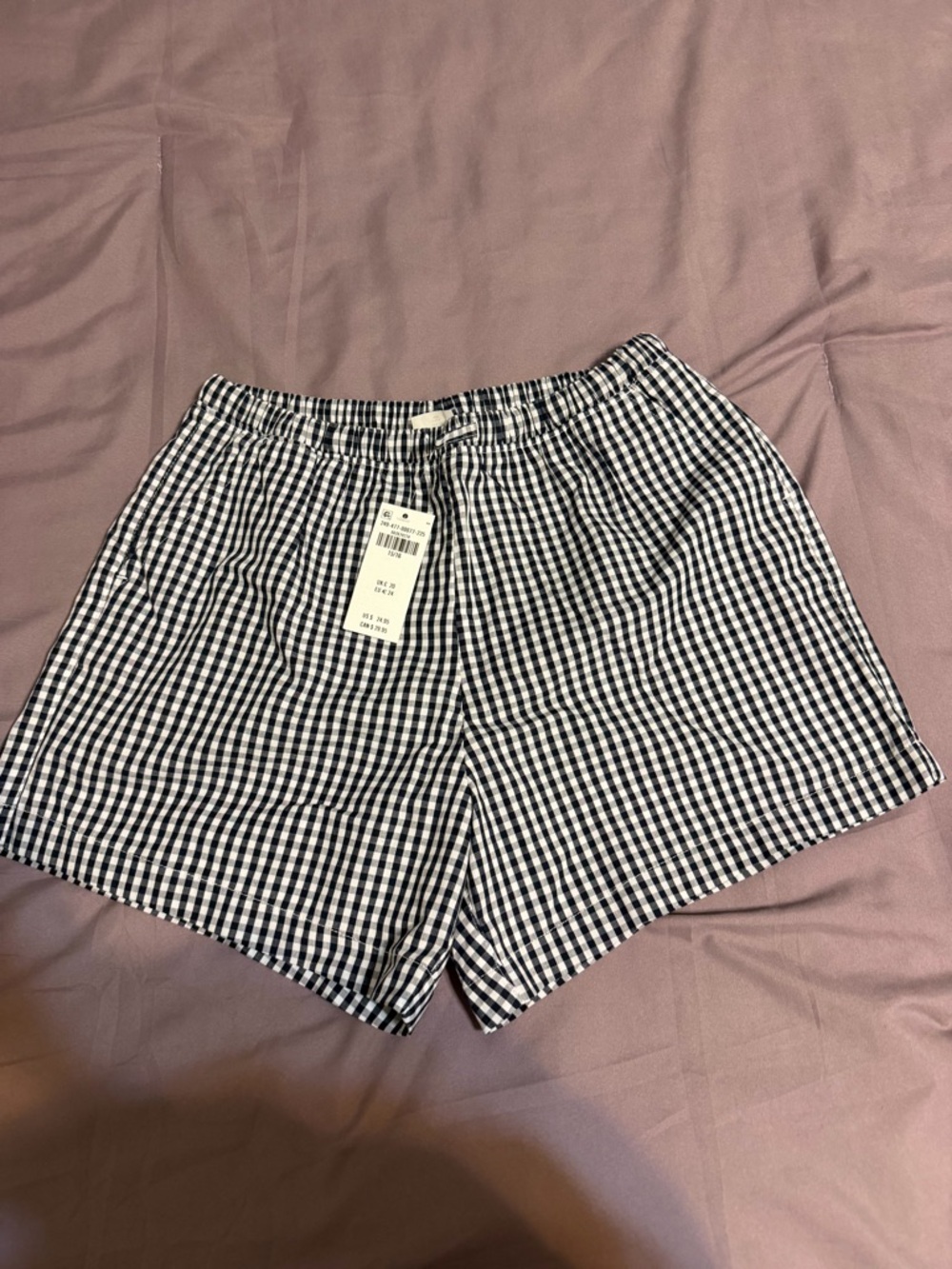 Abercrombie kids Black & White Gingham Shorts